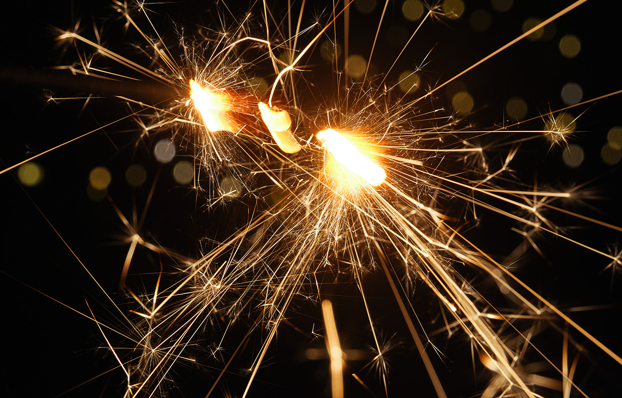 close-up of sparkler